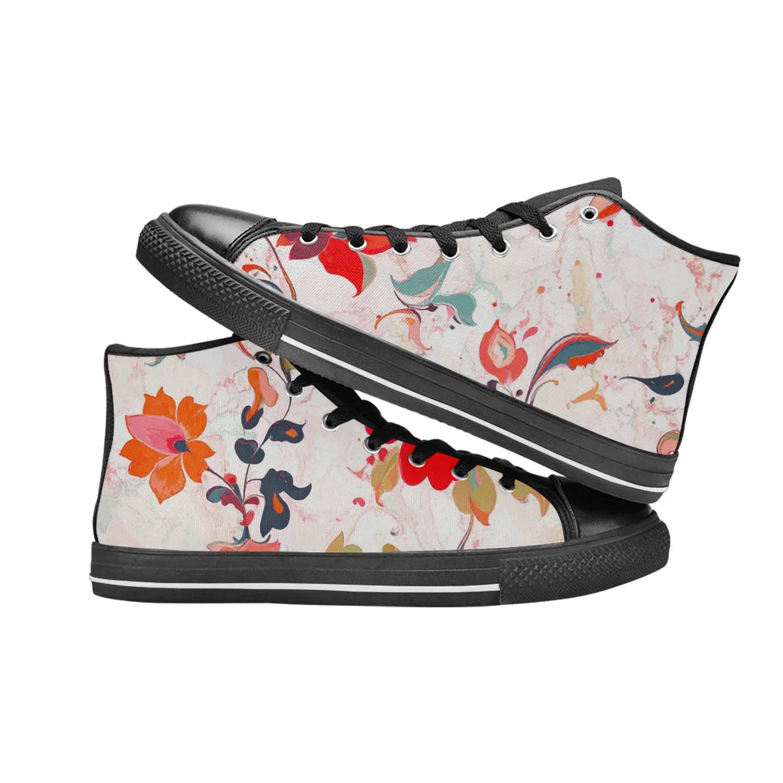MEN'S Marble Floral High Top Canvas Surreal Shoes