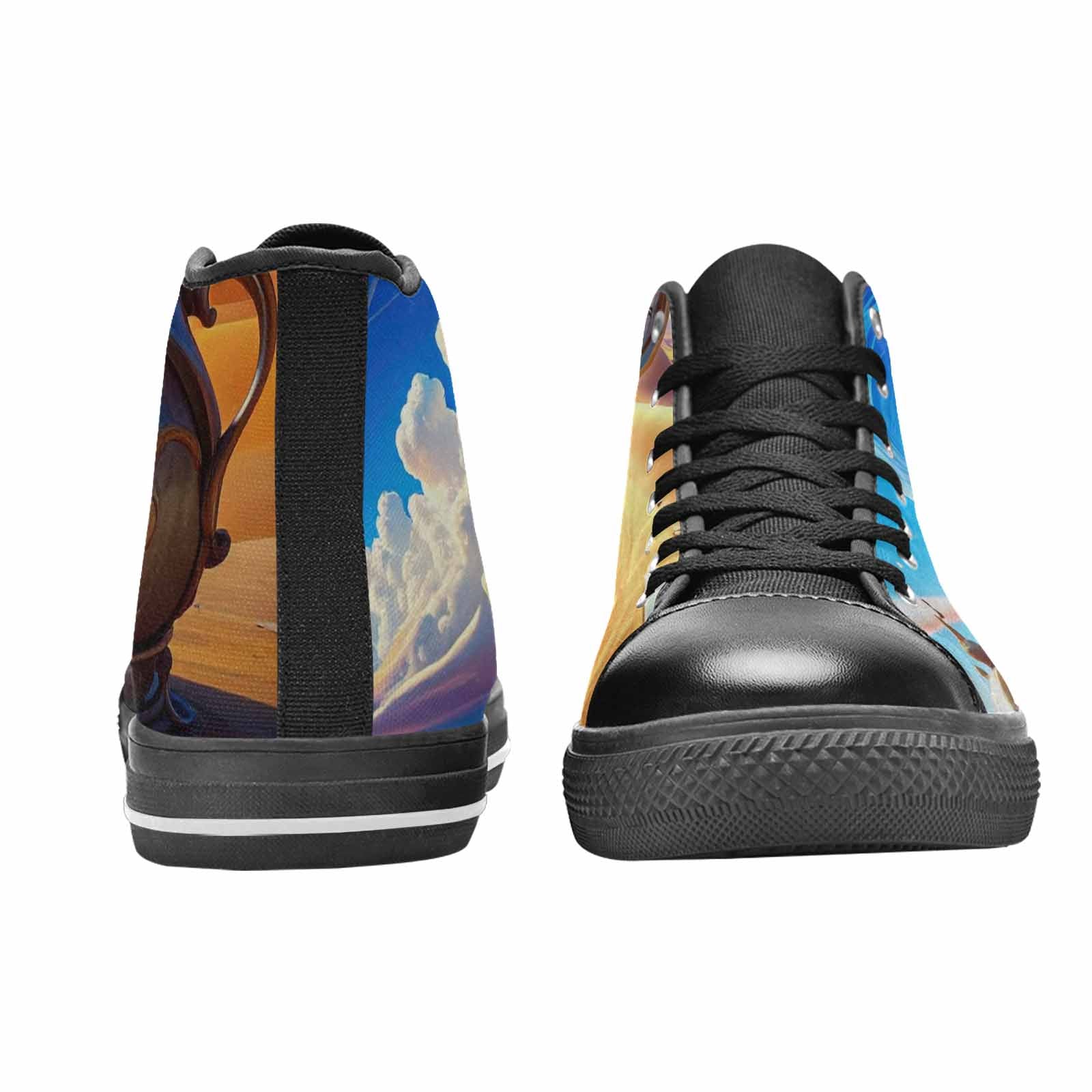 MEN'S Surrealist Desert Dreamscape High Top Canvas Y2K Custom Shoes