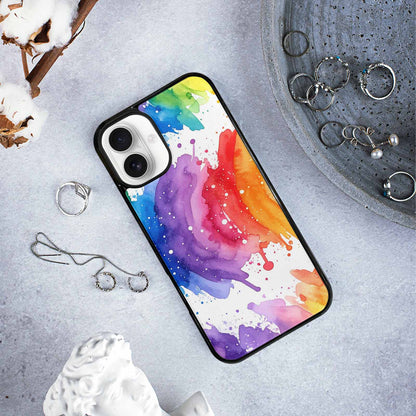 iPhone 16 Plus Case — Watercolor Splash Abstract Pattern Seamless Repeat, Custom Phone Case