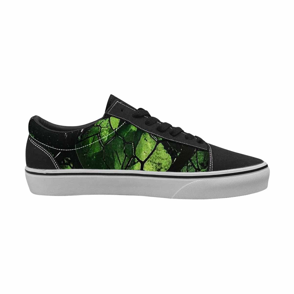 WOMEN'S Reptile Scale Lace-Up Canvas Vibrant Chaos Sneakers