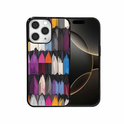 iPhone 15 Pro Max Case — Asexual Flag Color Theme Small Rainbow, Custom Phone Case