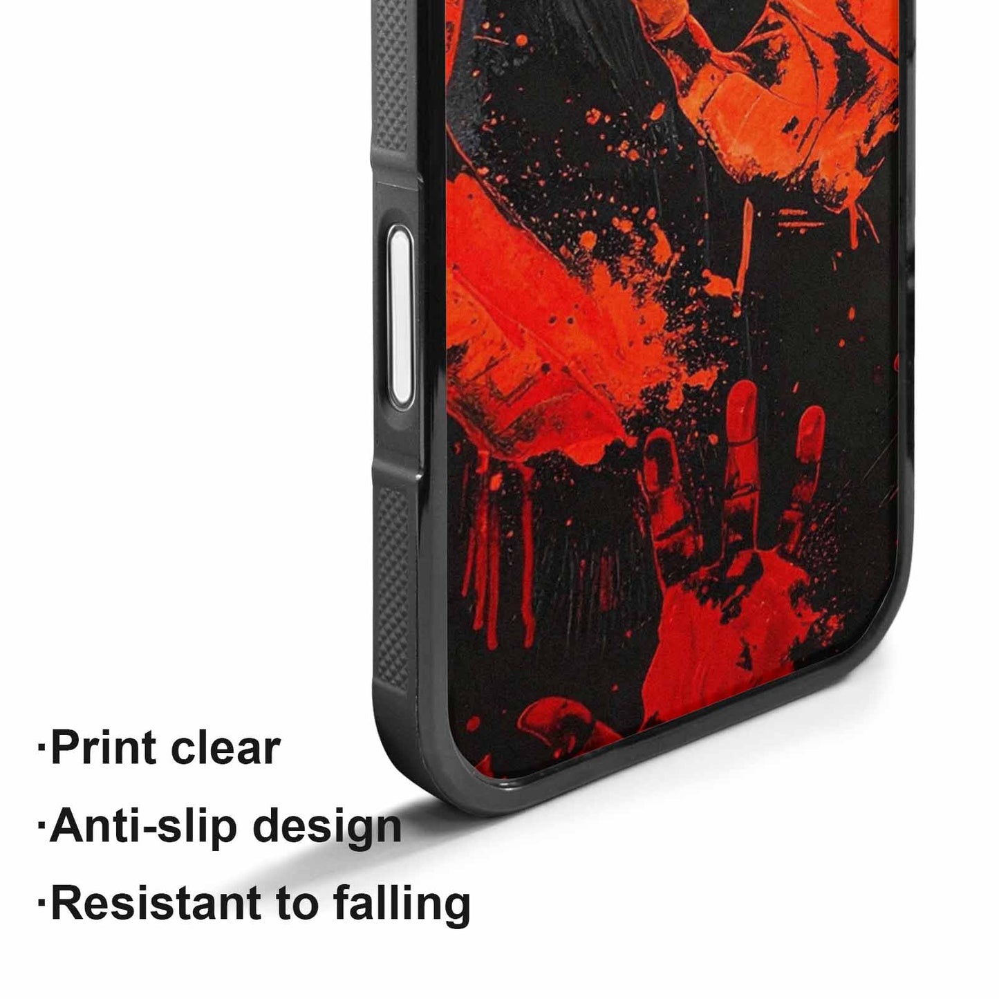 iPhone 17 Case — Halloween Splatter Handprint Original Art, Custom Made Phone Cover