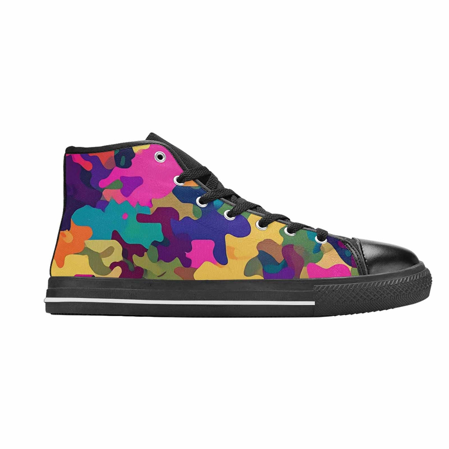 MEN'S Military Camouflage Blotch High Top Canvas Vivid Sneakers