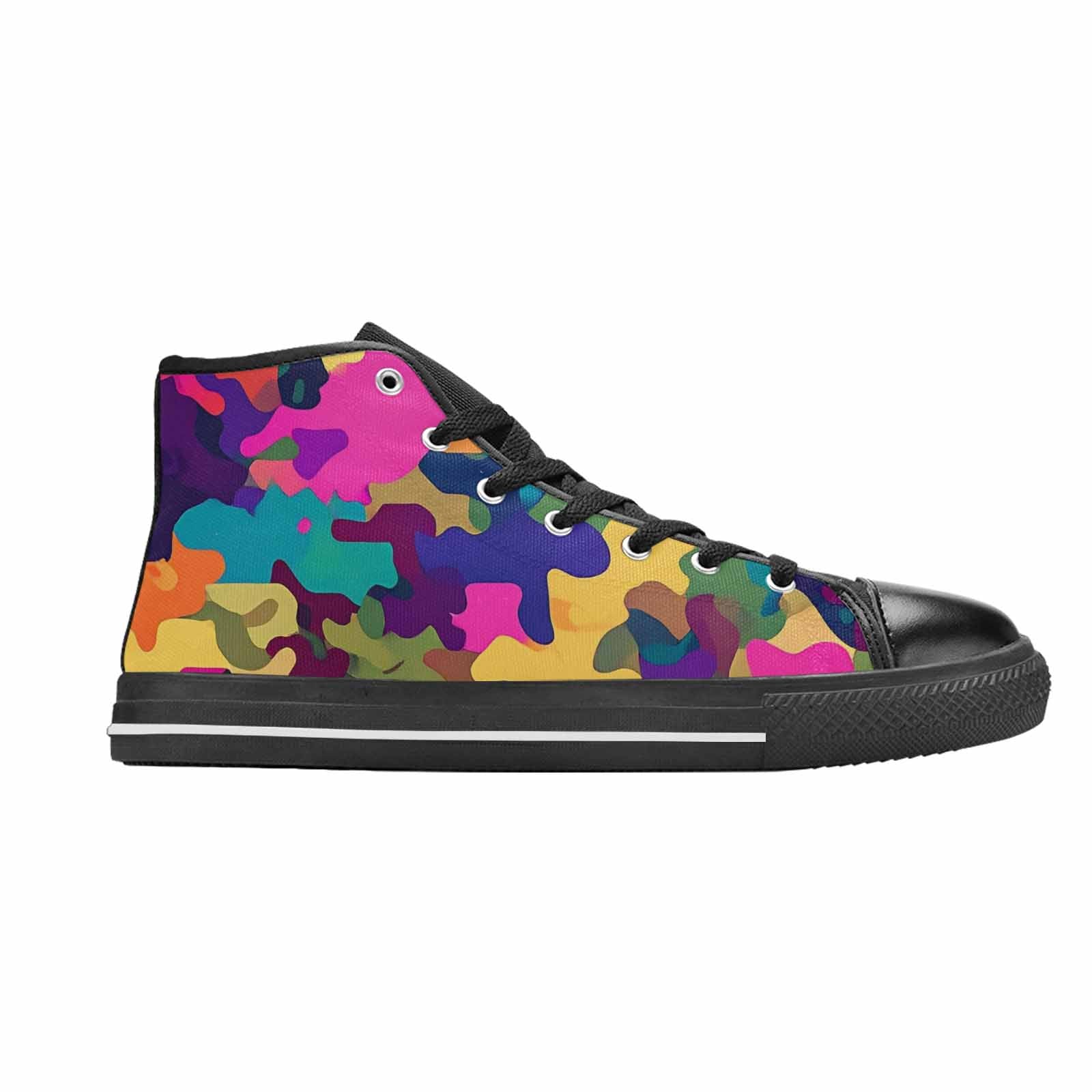 MEN'S Military Camouflage Blotch High Top Canvas Vivid Sneakers
