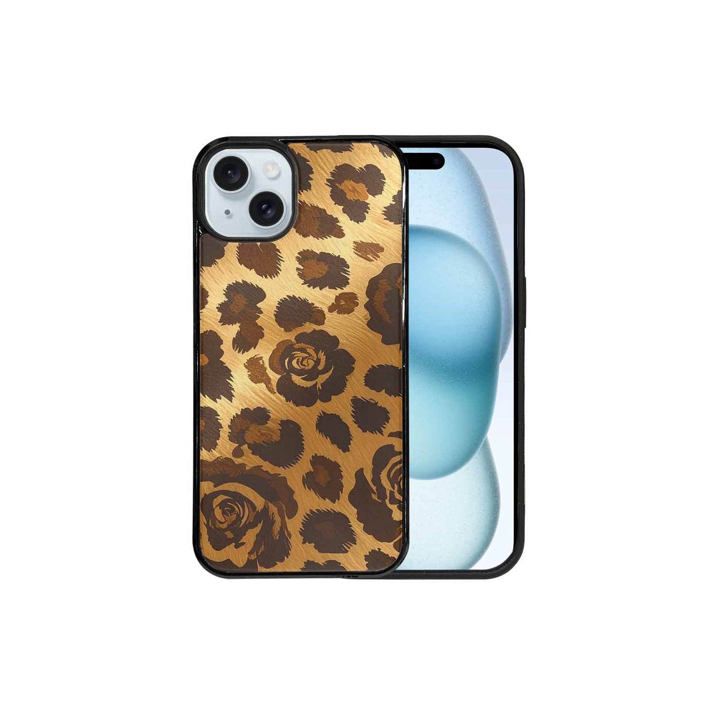 iPhone 15 Plus Case — Classic Leopard Print Warm Golden Tan, Original Design Phone Case