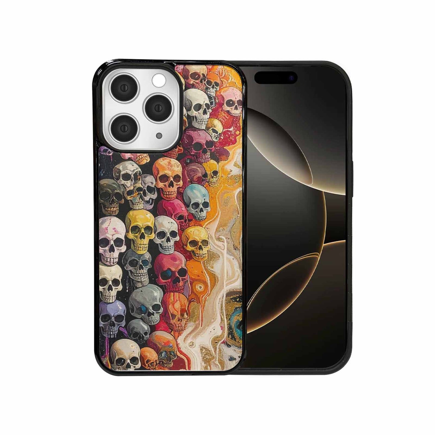 iPhone 15 Pro Max Case — Skulls Marbleskulls Pattern, Custom Printed Phone Case