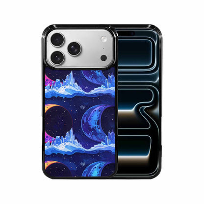 iPhone 17 Pro Max Case — Neon Winter Moon Cartoon Cute, Custom Phone Case