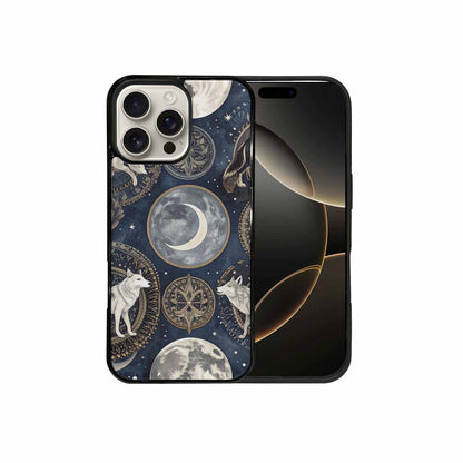 iPhone 16 Pro Max Case — Wolves Everywhere Collage Overlap Small Wolf, Custom Print Case Cover