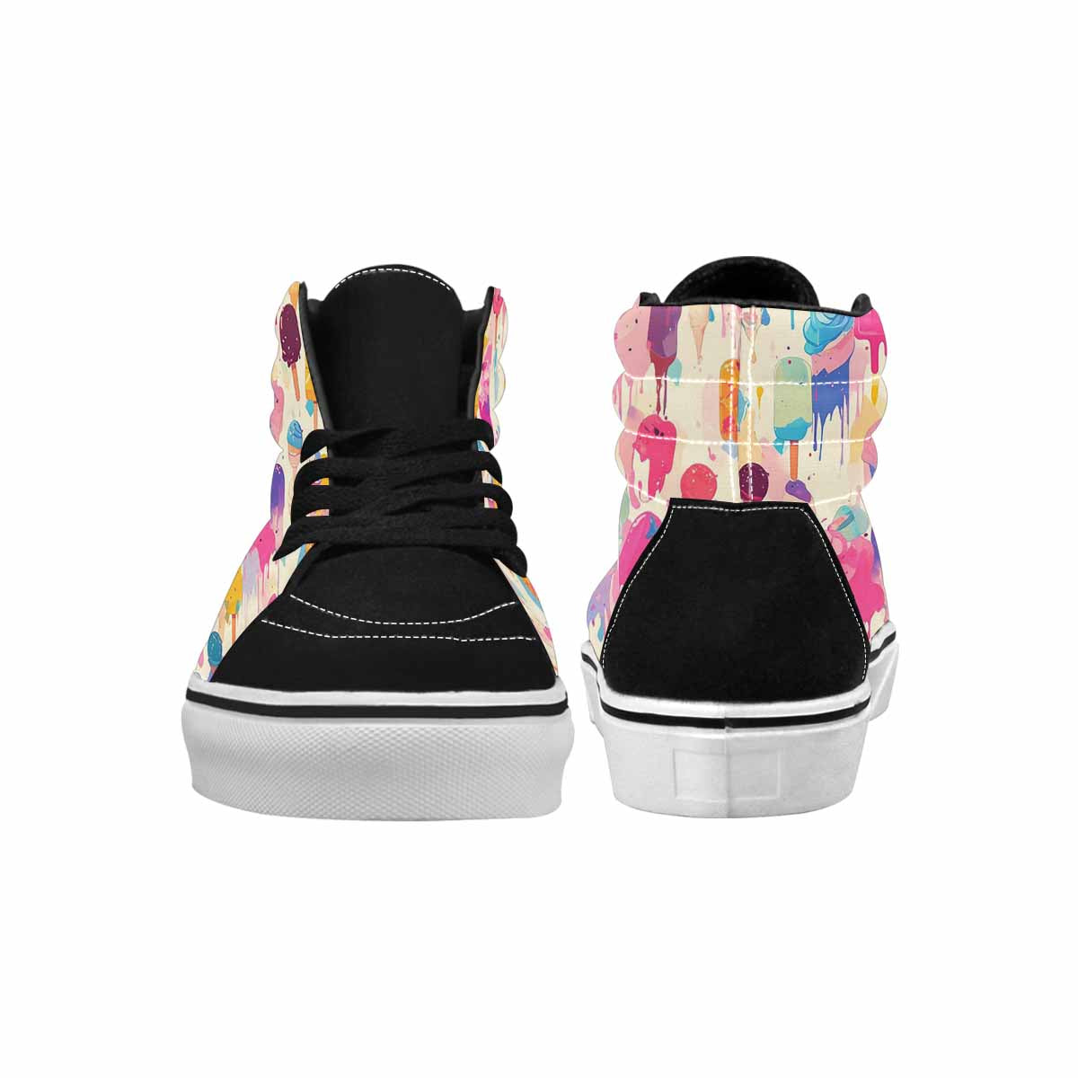 MEN'S Ice Cream Motif Ice High Top Canvas Vivid Sneakers