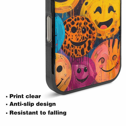 iPhone 16 Pro Max Case — Smiley Faces Animal Printsmile, Custom Made Phone Cover