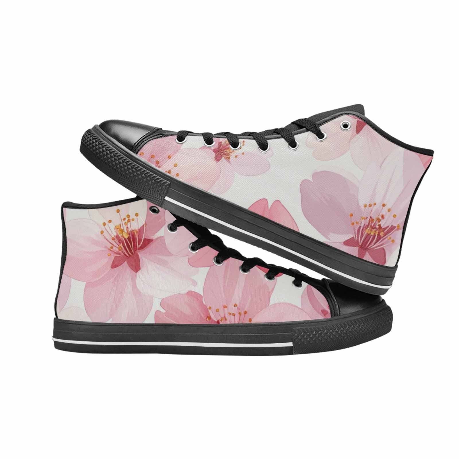 WOMEN'S Japanese Cherry Blossom High Top Canvas Surreal Sneakers