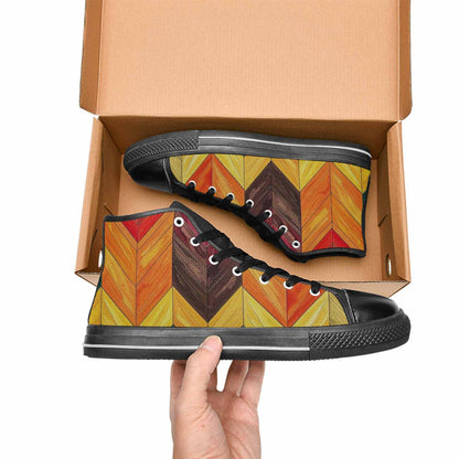 MEN'S Progress Pride Flag High Top Canvas Surreal Custom Shoes