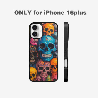 iPhone 16 Plus Case — Skulls General Skulls Pattern, Custom Printed Phone Case
