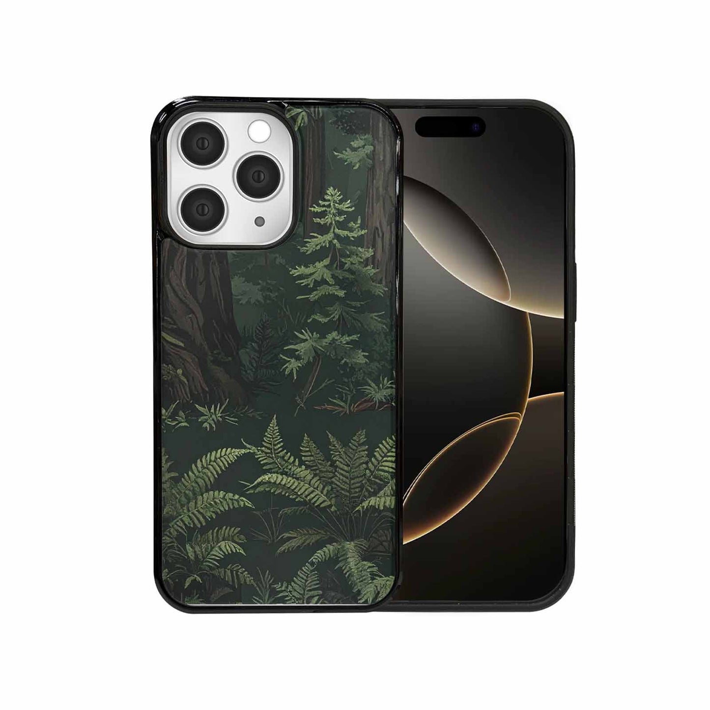 iPhone 15 Pro Max Case — Seamless Pattern Ancient Redwood Forest Giant, Custom Printed Phone Case