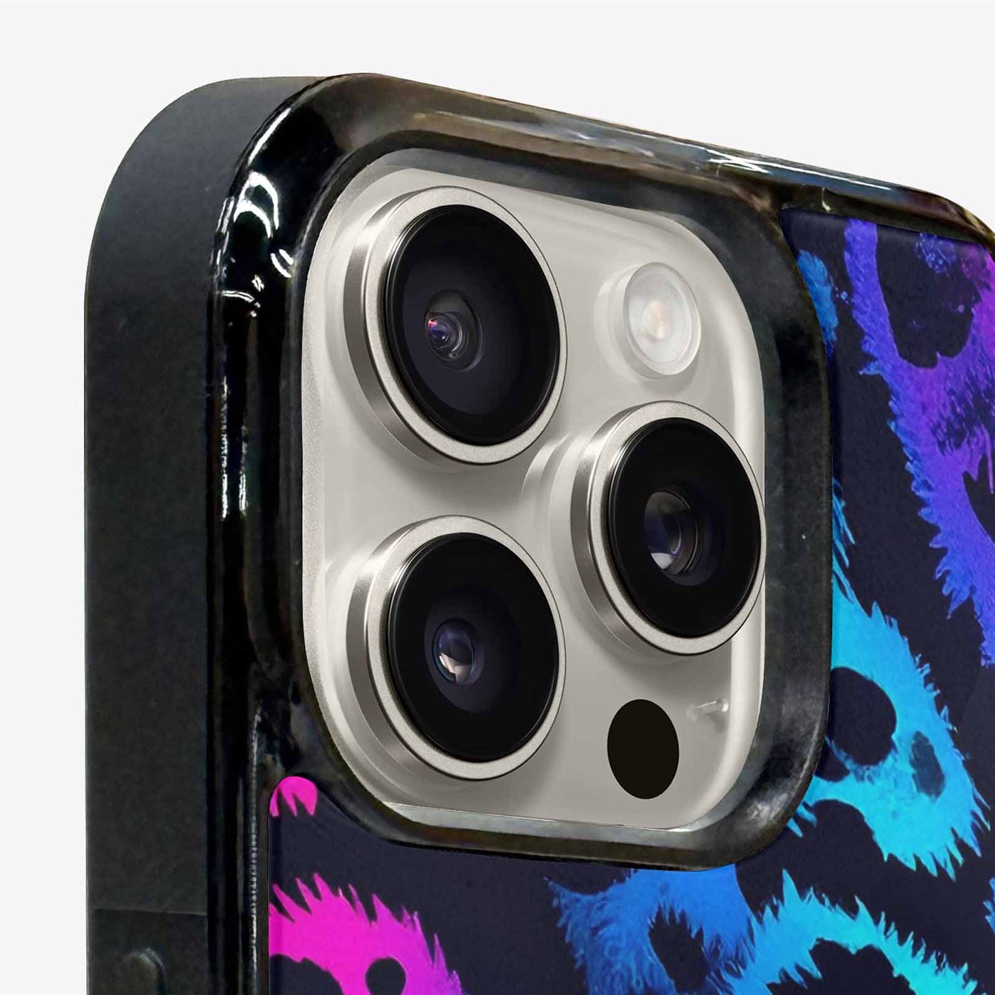 iPhone 16 Pro Case — Leopard Print Neon, Custom Print Case Cover