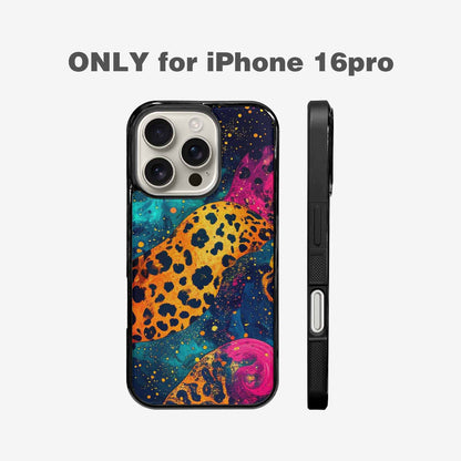 iPhone 16 Pro Case — Leopard Print Galaxy, Custom Printed Phone Case
