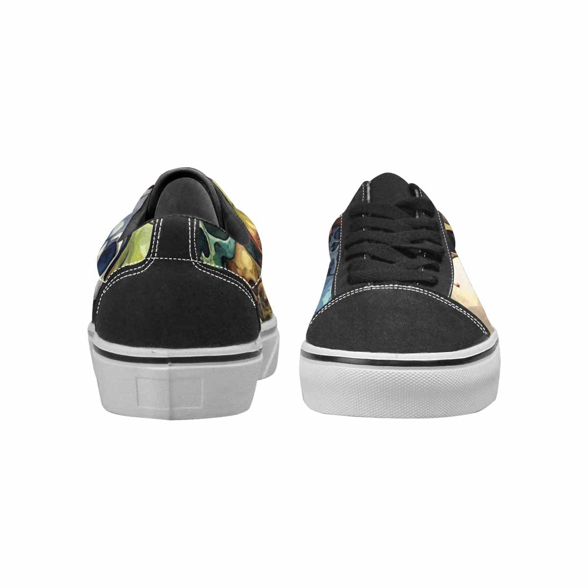 WOMEN'S Skulls Lace-Up Canvas Kaleidoscope Sneakers