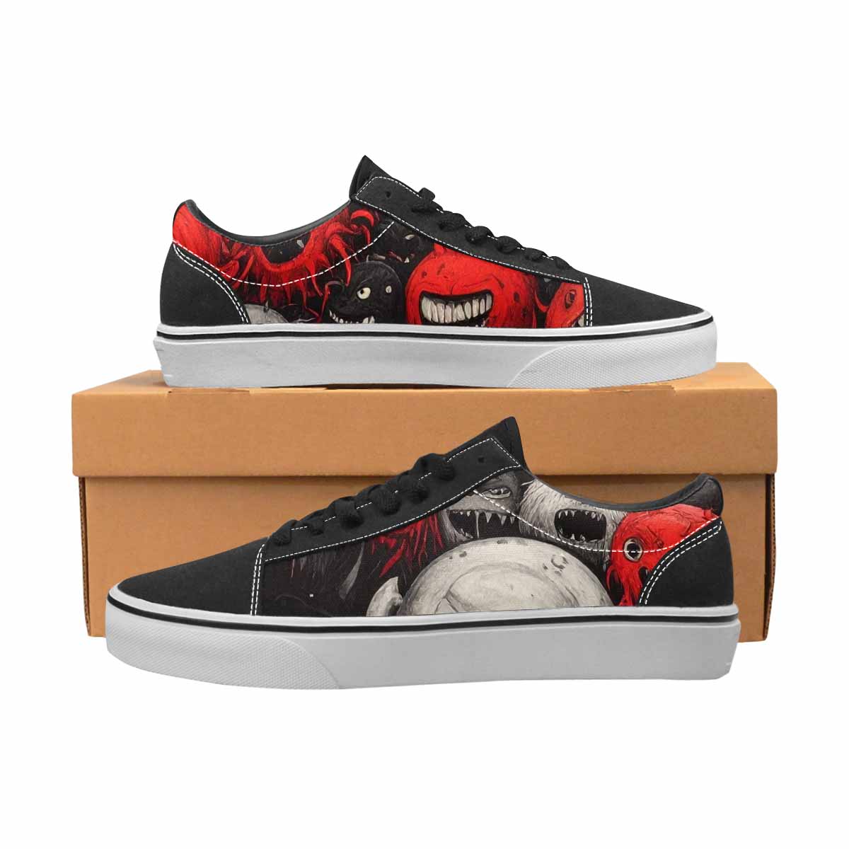 WOMEN'S Monsters (general) Lace-Up Canvas Dreamlike Custom Shoes
