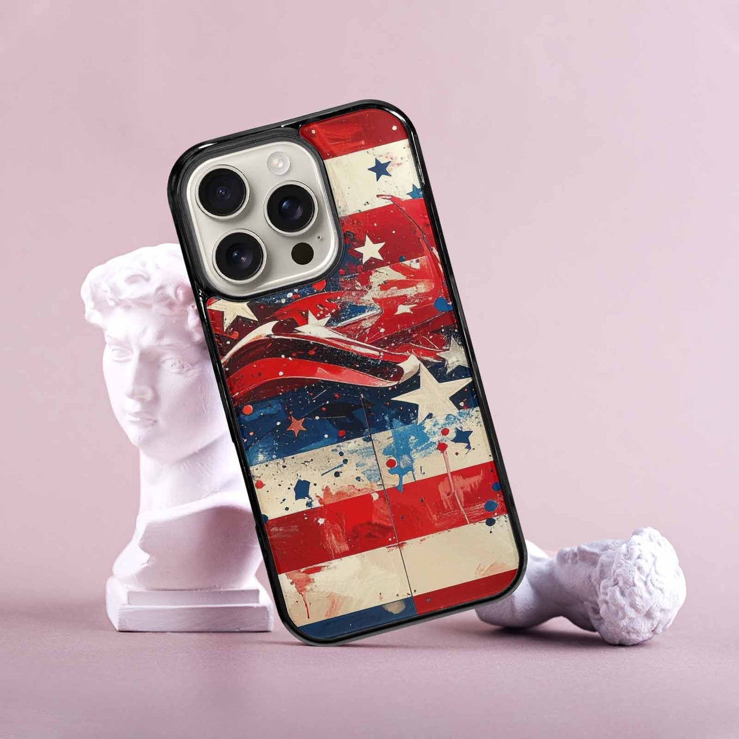 iPhone 16 Pro Case — Patriotic Stars And Stripes American Stars, Unique Phone Case Design