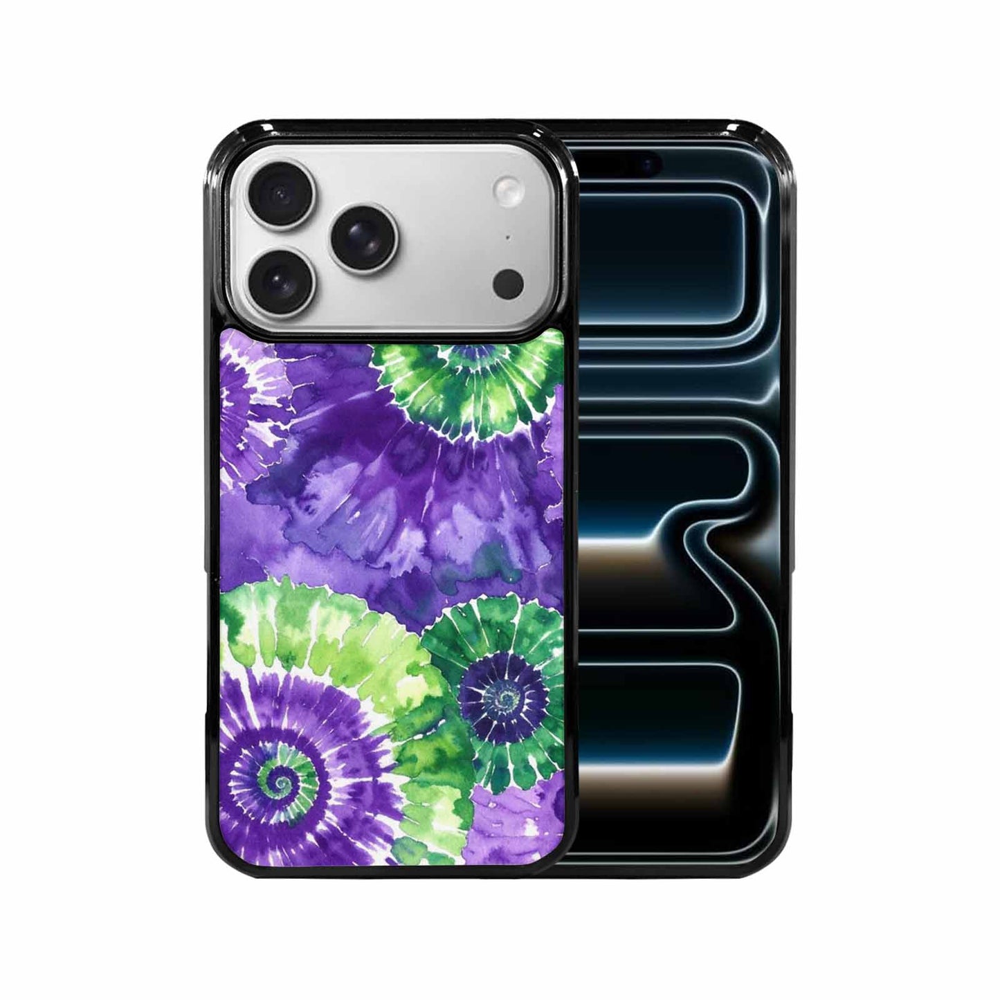iPhone 17 Pro Max Case — Tie Dye Purple Green Tie Dye, Custom Print Case Cover