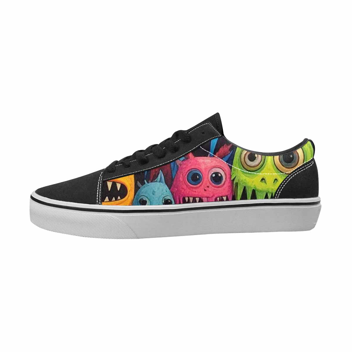 WOMEN'S Monsters Canvas Bold Print Cottagecore Original Art Sneakers