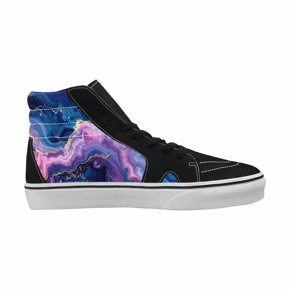 WOMEN'S Marble Galaxy High Top Canvas Y2K Custom Sneakers