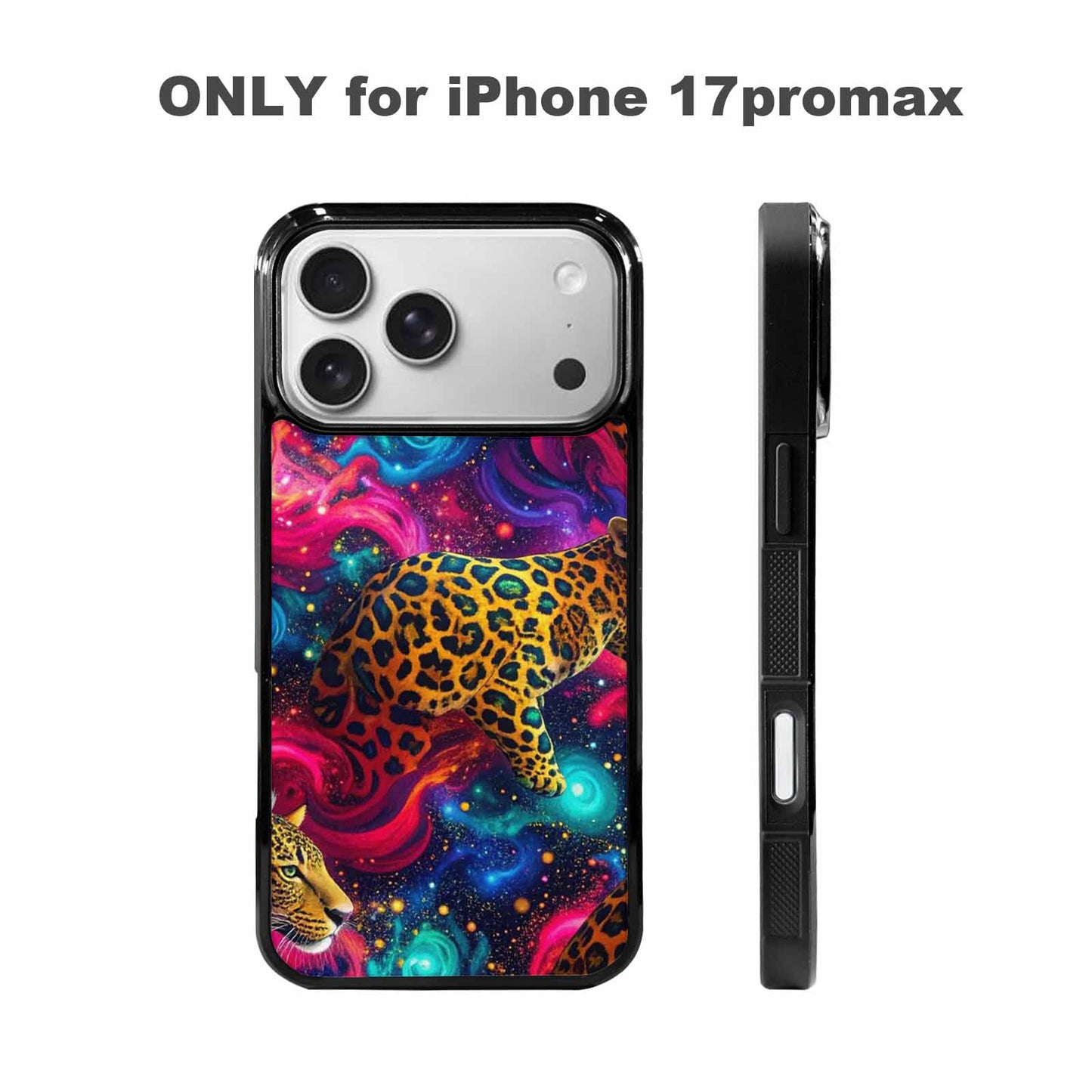 iPhone 17 Pro Max Case — Leopard Print Galaxy Seamless Animal Print, Custom Print Case Cover