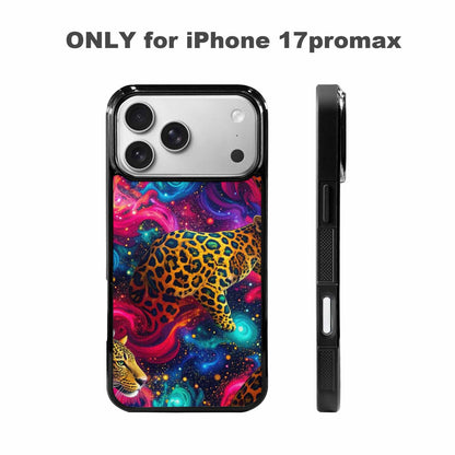 iPhone 17 Pro Max Case — Leopard Print Galaxy Seamless Animal Print, Custom Print Case Cover