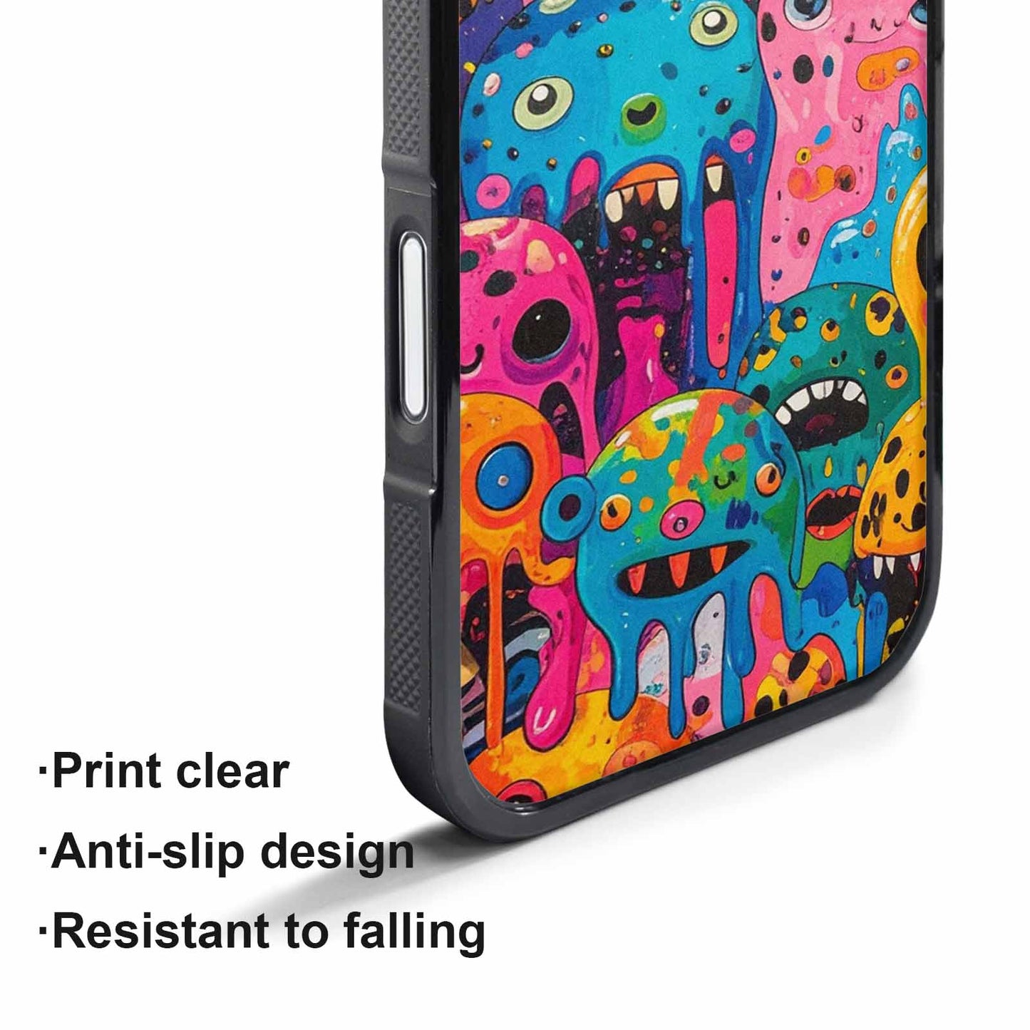 iPhone 17 Pro Max Case — Melting Aliens Pattern Alien Scifi, Custom Designed Case Cover