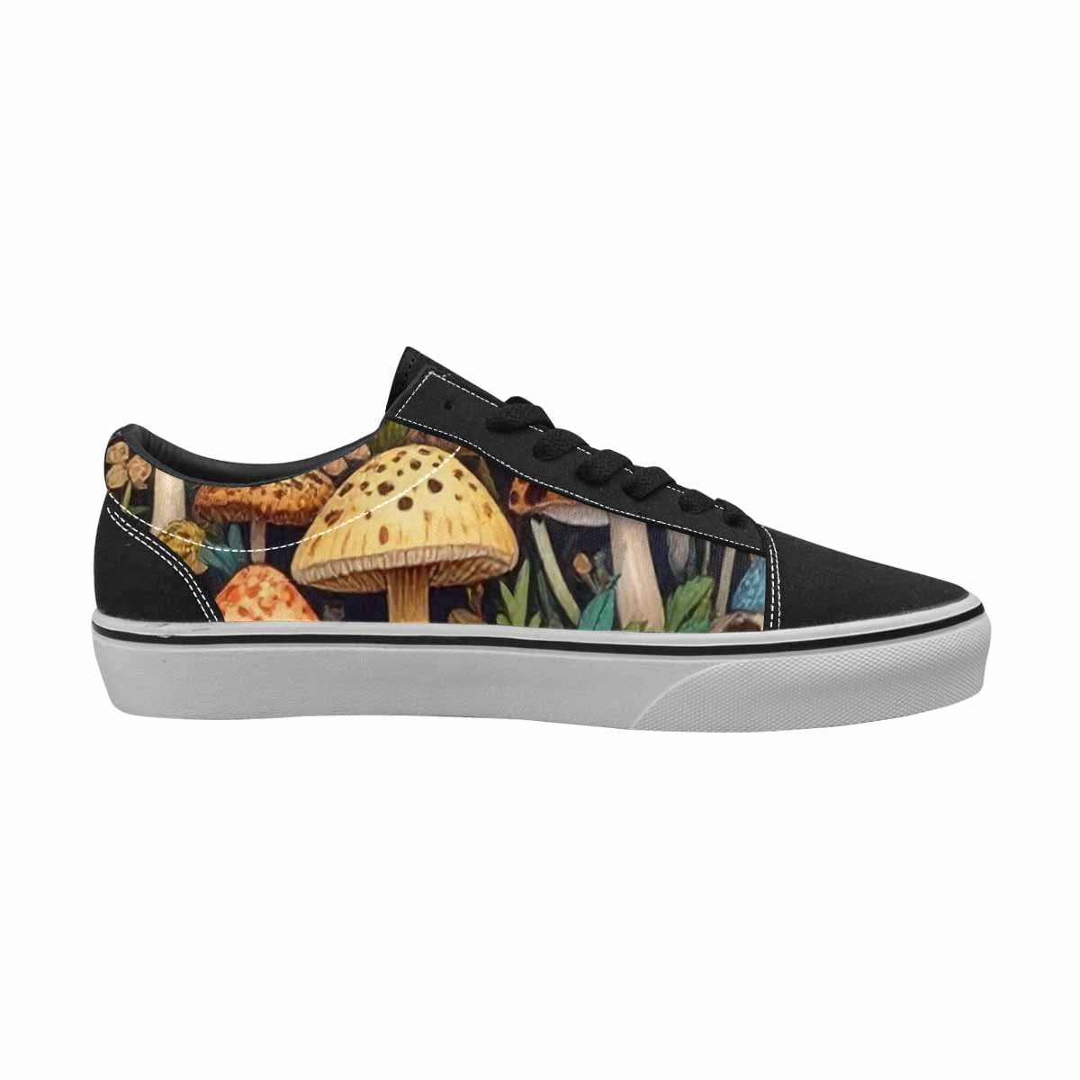 WOMEN'S Mushrooms Lace-Up Canvas Surreal Custom Shoes
