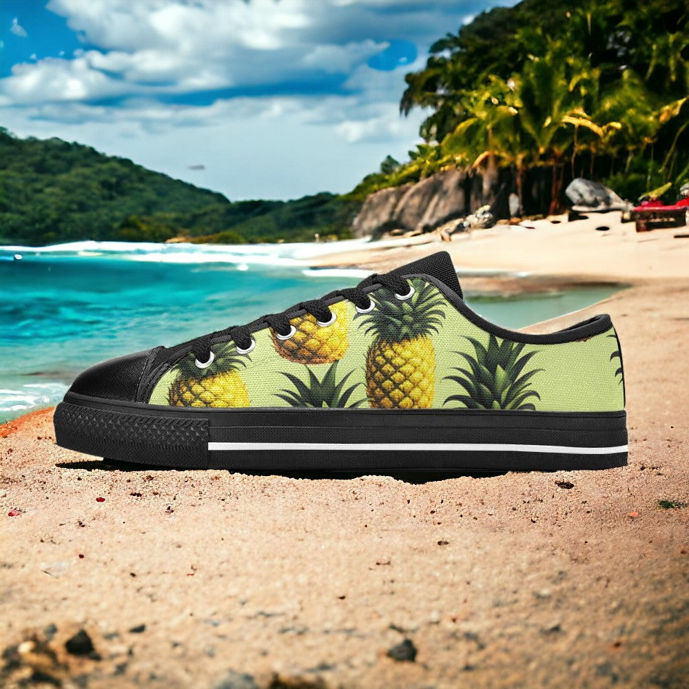 Peacock Orange Black Wearable MEN Bold Art - Freaky Shoes | Custom Art Sneakers