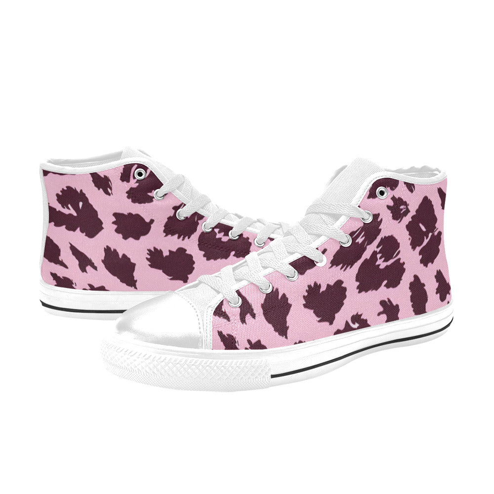 WOMEN'S Cc Animal Print High Top Canvas Cottagecore Custom Sneakers
