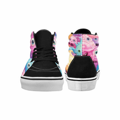 WOMEN'S Melting Icecream Cone Monster High Top Canvas Grunge Shoes