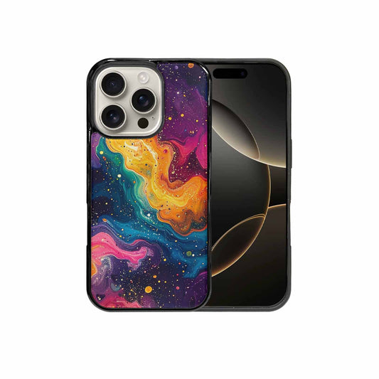 iPhone 16 Pro Case — Galaxy Art Colorful Cosmic Dust Small, Custom Made Phone Cover