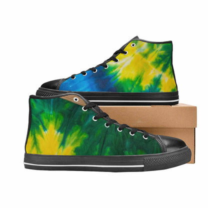 MEN'S Tie Dye Classic High Top Canvas Vibrant Chaos Shoes