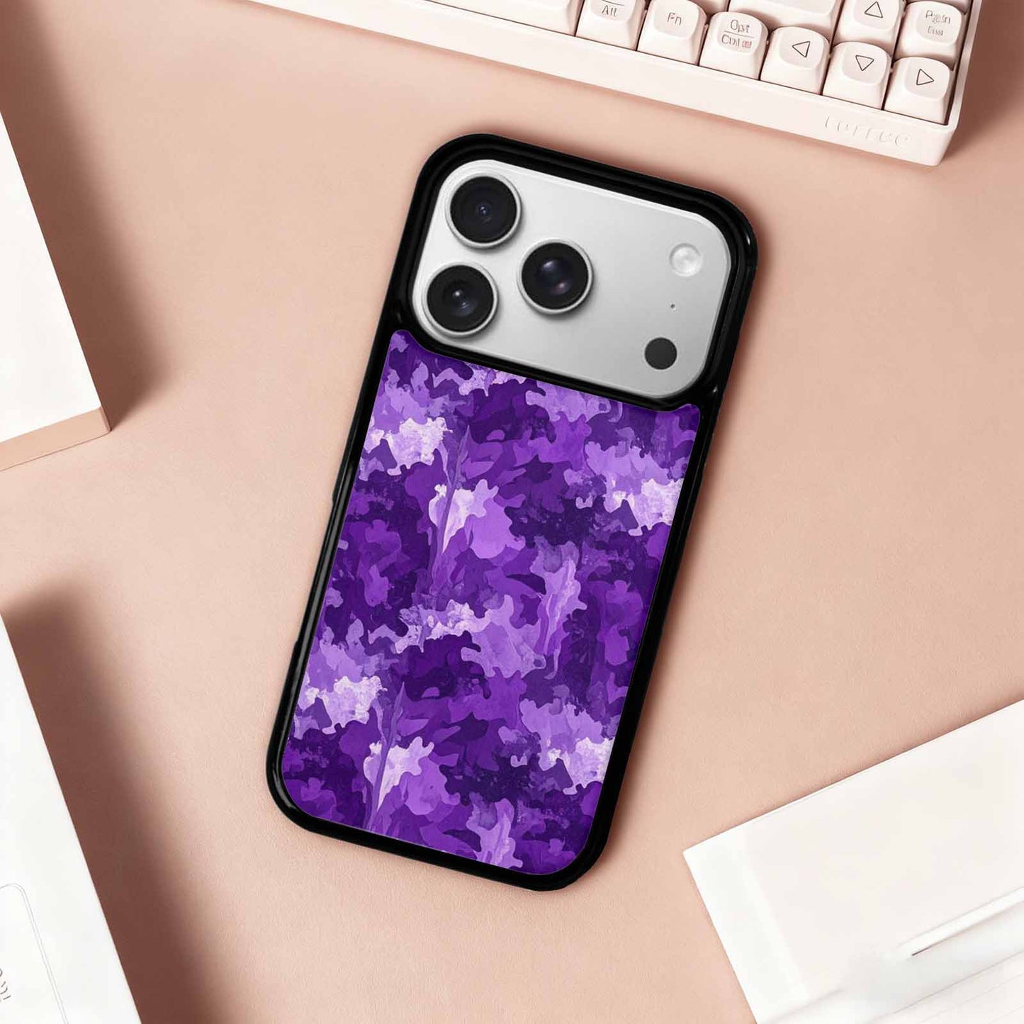 iPhone 17 Pro Case — Small Military Camouflage Blotch Pattern Camo, Custom Made Phone Cover