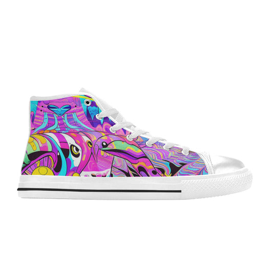 WOMEN'S Trip Art 2 High Top Canvas Vibrant Chaos Sneakers