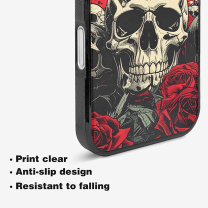 iPhone 16 Case — Skull Dark Art Gothic Print, Customized Protective Case