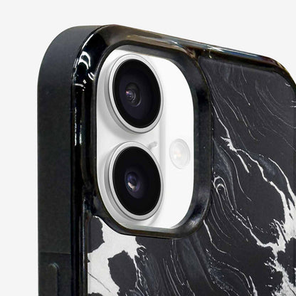 iPhone 16 Plus Case — Black White Animal Print, Custom Made Phone Cover