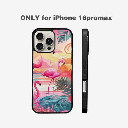 iPhone 16 Pro Max Case — Flamingo Tropical Flamingo Tropical Pattern Hundreds, Custom Phone Case