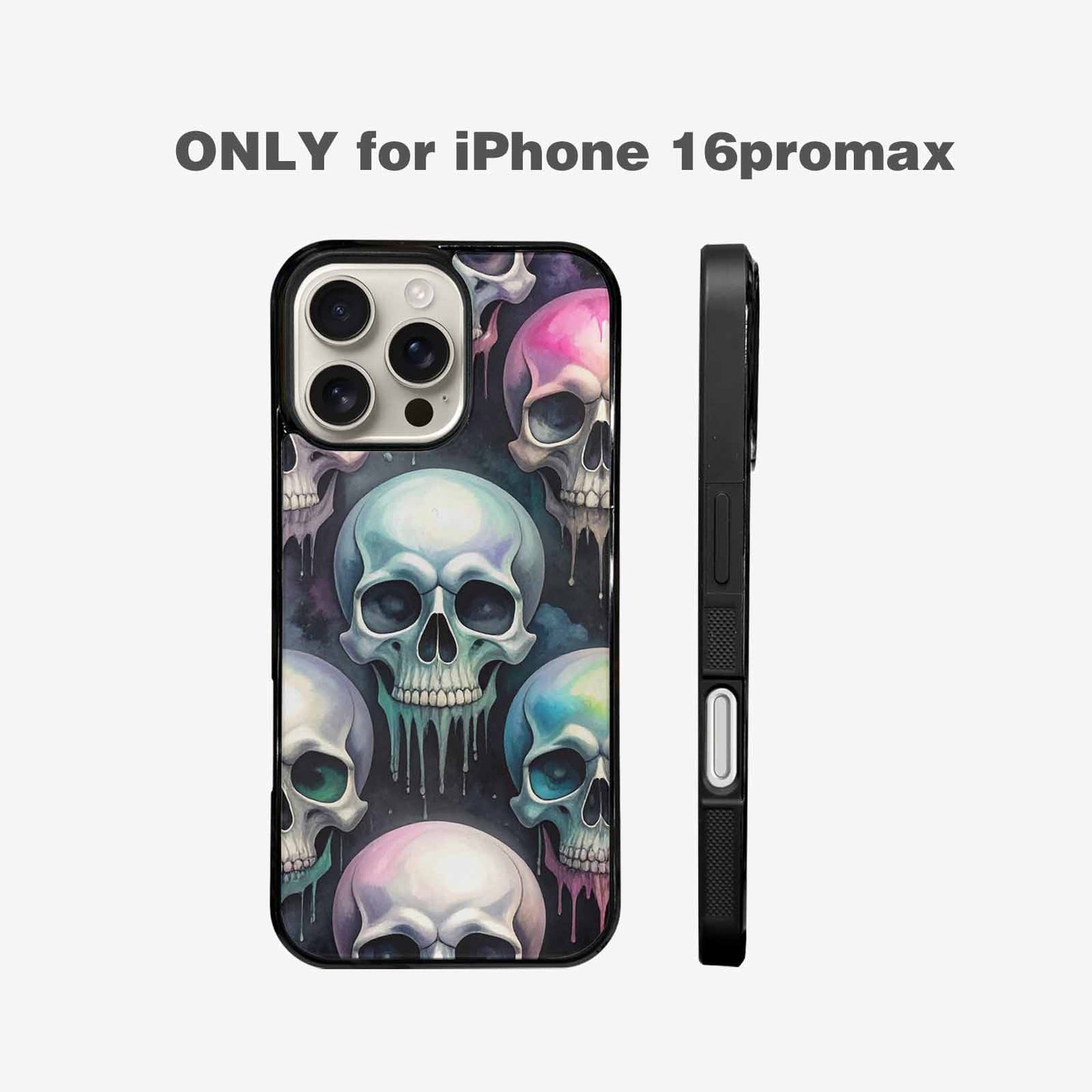 iPhone 16 Pro Max Case — Dark Black And White Color Tone, Personalized Phone Case