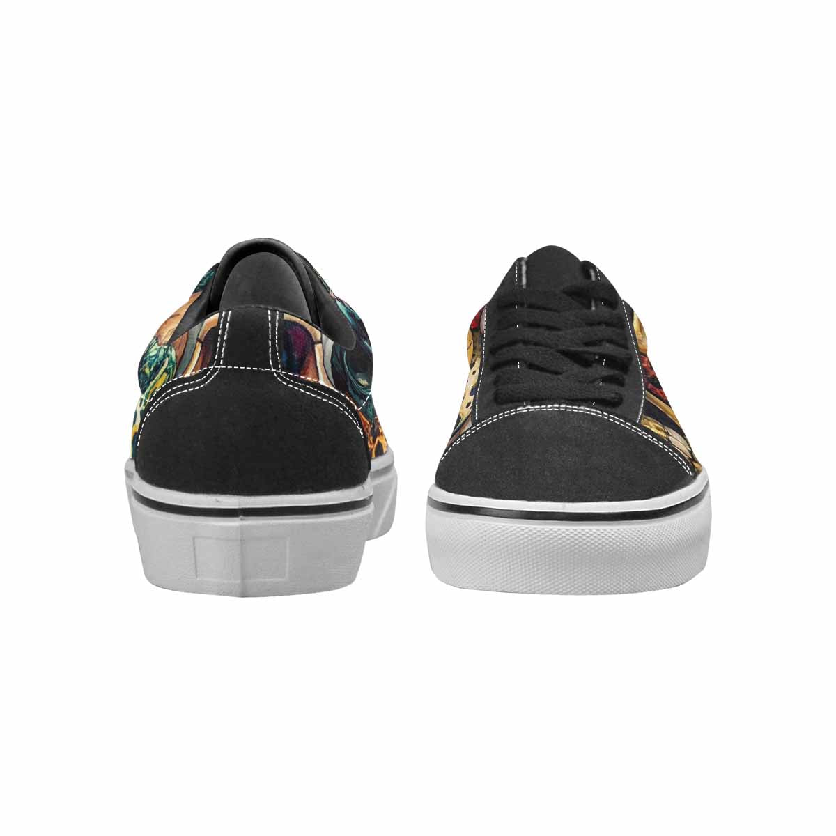 WOMEN'S Skulls Lace-Up Canvas Vivid Custom Sneakers