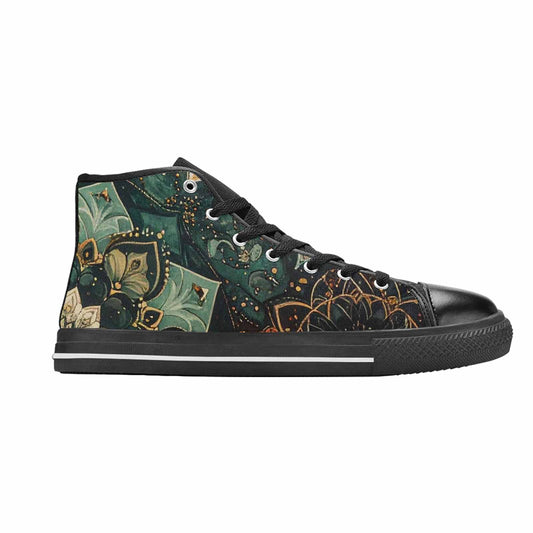 WOMEN'S Mandala High Top Canvas Wallpaper Art Custom Sneakers