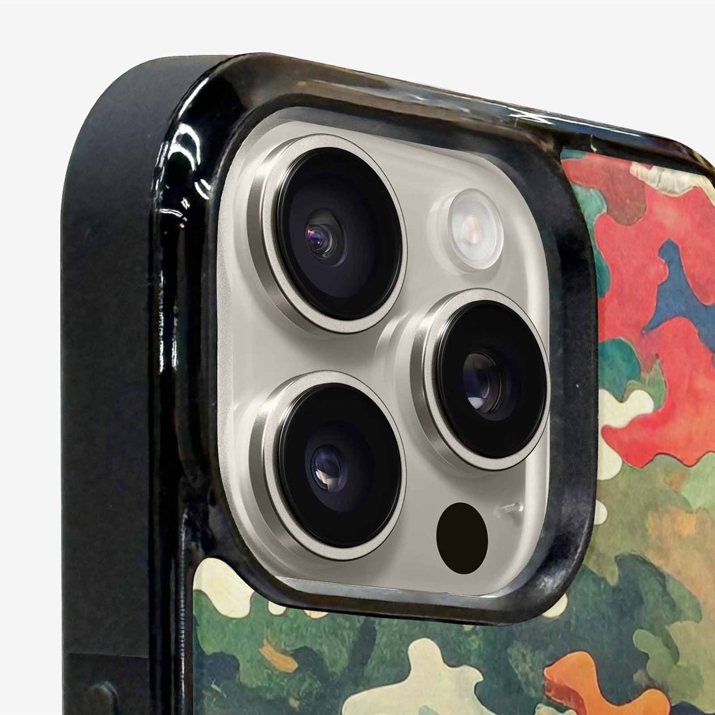iPhone 16 Pro Case — Camo Patches Full Color Vibrant Camo, Custom Phone Case