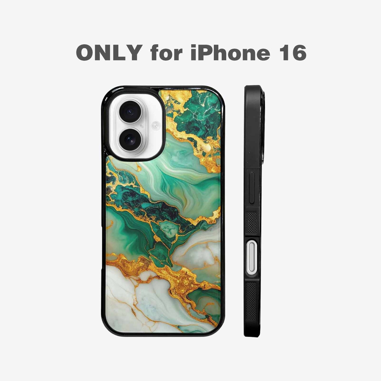iPhone 16 Case — Marble Gold, Personalized Phone Case