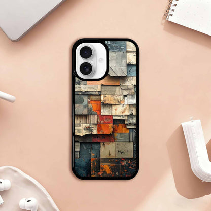 iPhone 17 Case — Distressed Grunge Texture Pattern Original Art, Custom Made Phone Cover