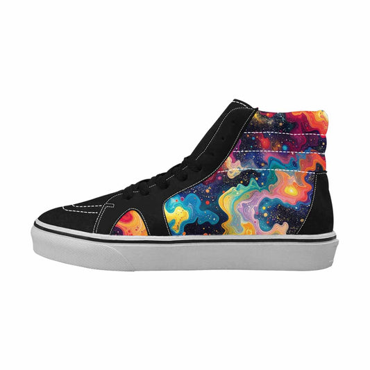 MEN'S Galaxy Art - High Top Canvas Neon Fantasy Custom Shoes