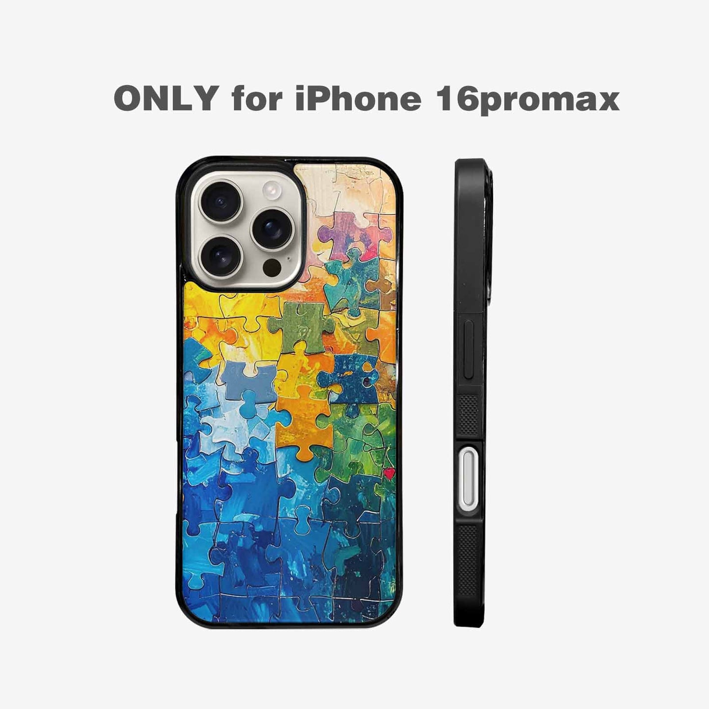 iPhone 16 Pro Max Case — Autism Puzzle Pieces Puzzle Piece Pattern, Customized Protective Case