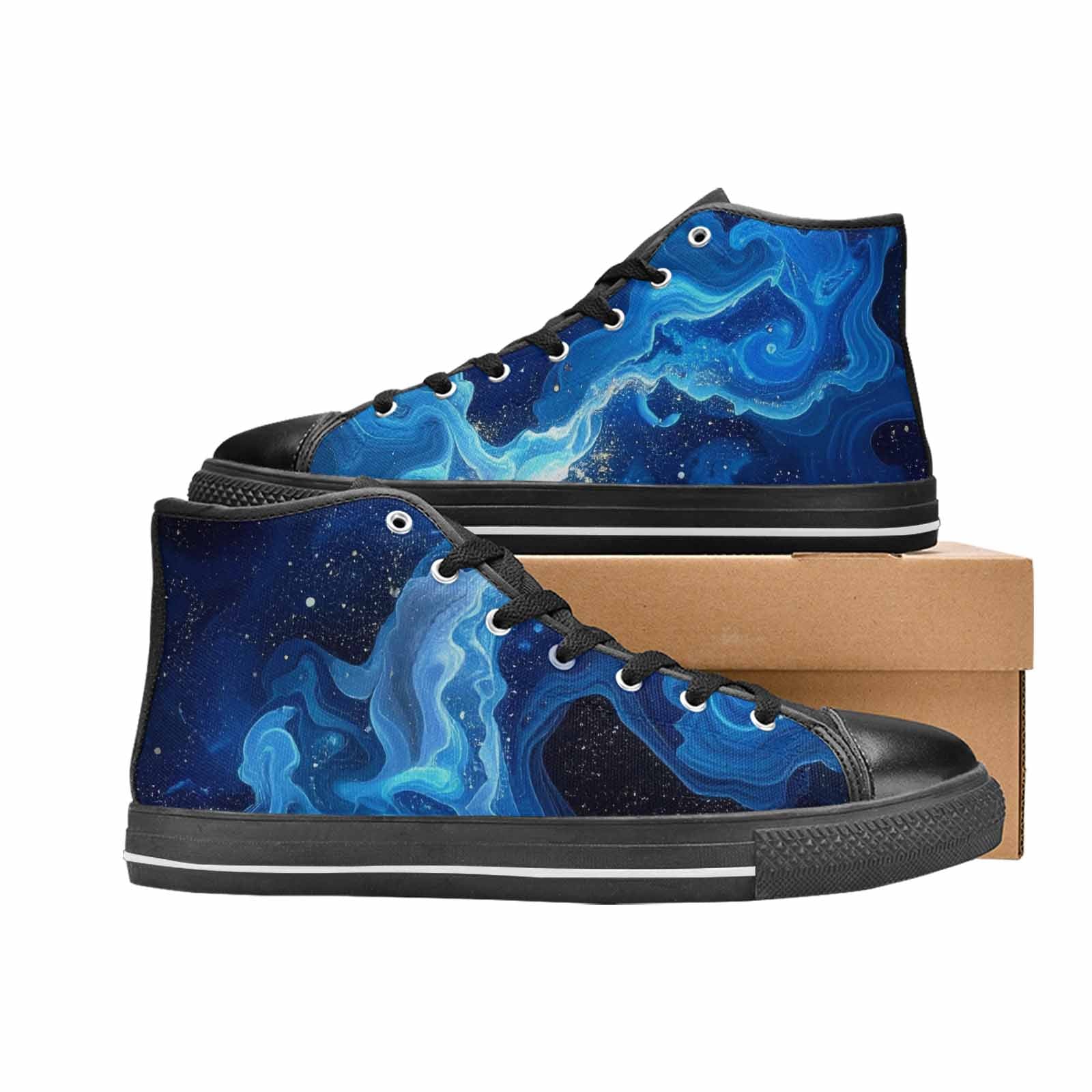 MEN'S Galaxy Art - High Top Canvas Cottagecore Sneakers