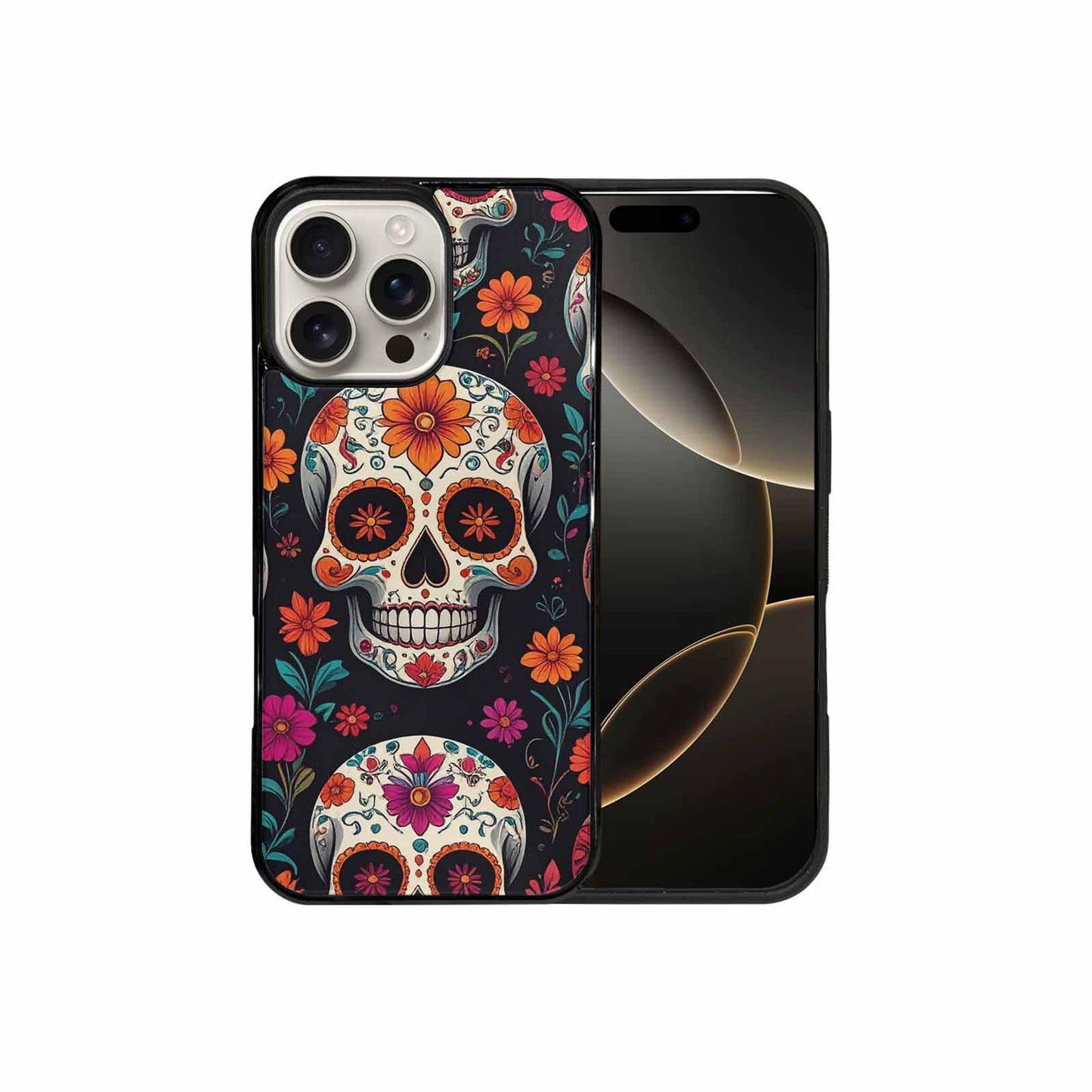 iPhone 16 Pro Max Case — Dia De Los Muertos Sugar Skull, Custom Made Phone Cover